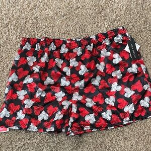 New Mens Red & Silver Heart Boxers